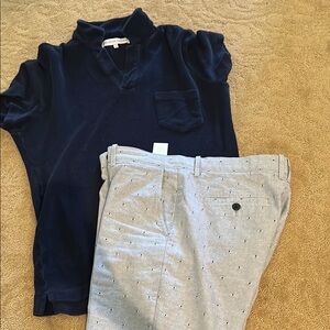 Men's Gray Polka Dot Pants